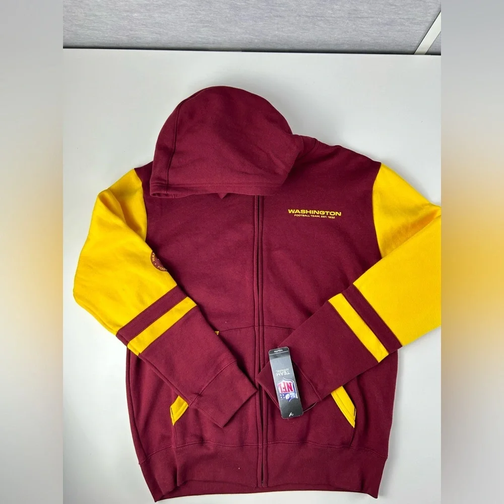 Washington Commanders Youth XL‎ Jacket Sweater Burgundy Gold NWT NFL Apparel